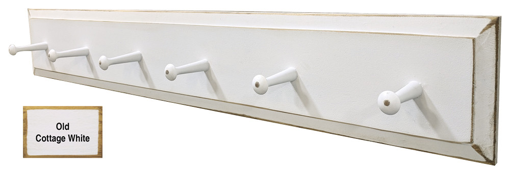 Peg Rack 3' Long Wood Rack with Six Pegs Sawdust City LLC