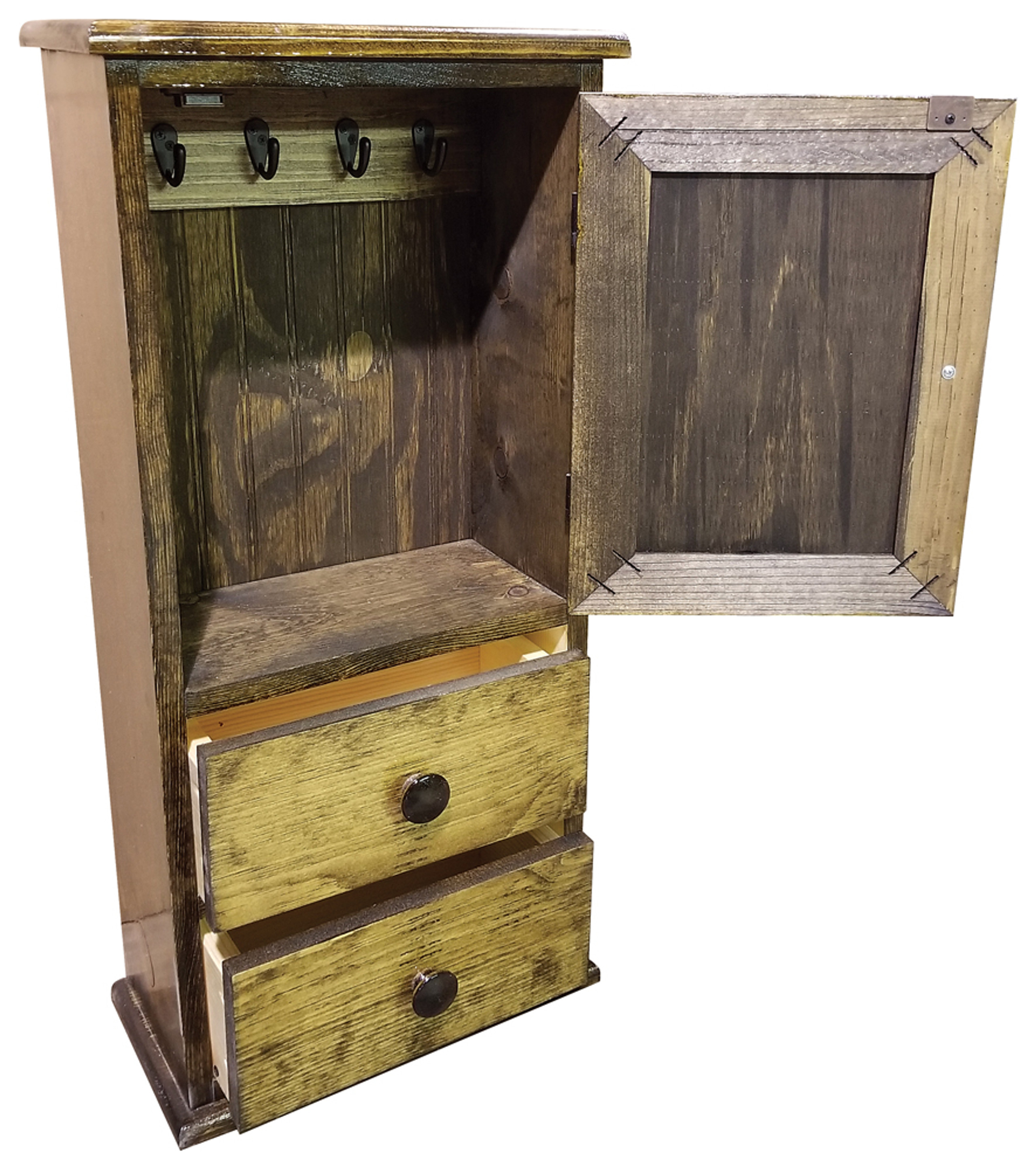 Large Wooden Jewelry Box Solid Knotty Pine Jewelry Storage Sawdust City Wood Jewelry