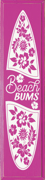 Wood Sign - Beach Bums (with surfboard)