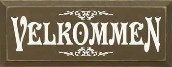 Shown in Old Brown with Cottage White lettering Shown in Old Brown with Cottage White lettering