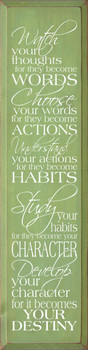 Watch Your Thoughts For They Become Words...|Wood Sign With Famous Quotes | Sawdust City Wood Signs