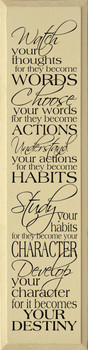 Watch Your Thoughts For They Become Words...|Wood Sign With Famous Quotes | Sawdust City Wood Signs