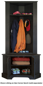 Corner Locker 50" tall | Wood Mudroom Furniture | Sawdust City Pine Furniture