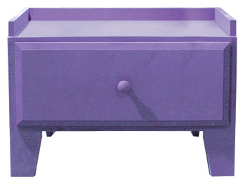 Small Storage Drawer | Retail Bench with Drawer| In Solid Purple