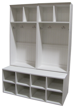 CUSTOM - Double-Wide Lockers on Cubbies | Custom Pine Lockers | Sawdust City Custom Furniture