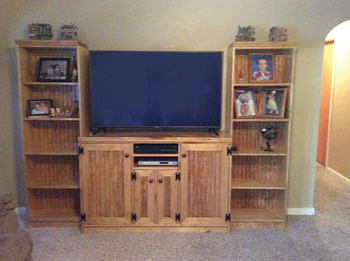 CUSTOM - Pine Entertainment Center | Custom Pine Furniture| Sawdust City Custom Furniture