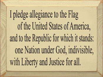 I pledge allegiance.. Justice for all. | USA Wood Sign | Sawdust City Wood Signs