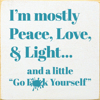 Shown in Old Cottage White with Turquoise Lettering Shown in Old Cottage White with Turquoise Lettering