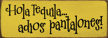 Tequila wooden sign on Sunflower with Black
