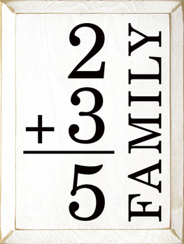 Custom Family Math Sign | Sawdust City Wood Signs