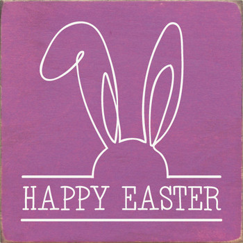 Happy Easter (Bunny Ears)|Easter Wood  Sign| Sawdust City Wood Signs