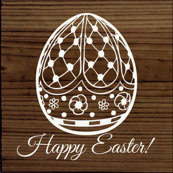 Happy Easter (Faberge Egg)|Easter Wood  Sign| Sawdust City Wood Signs
