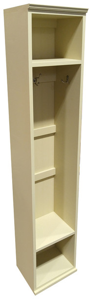 American Pine Hall Tree by Sawdust City | Wood Furniture Made in the USA |  Shown in Solid Cream American Pine Hall Tree by Sawdust City | Wood Furniture Made in the USA |  Shown in Solid Cream