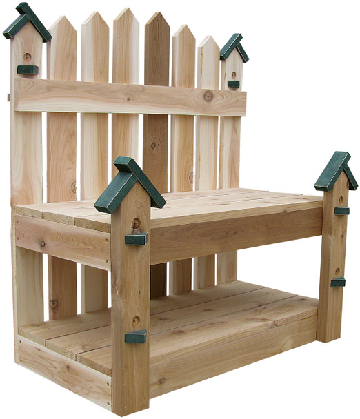 Cedar Birdhouse Back Bench