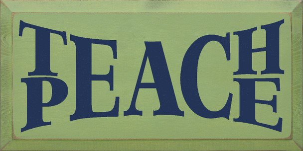 Shown in Old Celery with Blue Lettering