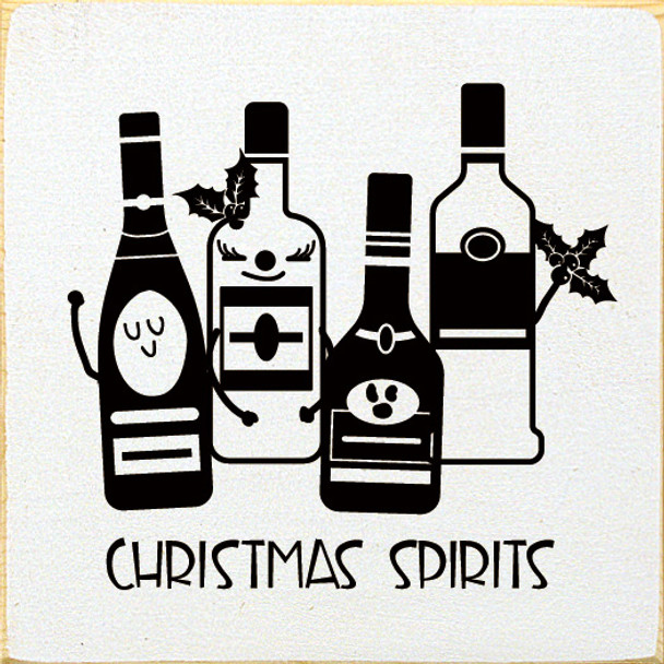 Christmas Spirits |Alcohol Wood  Signs | Sawdust City Wood Signs