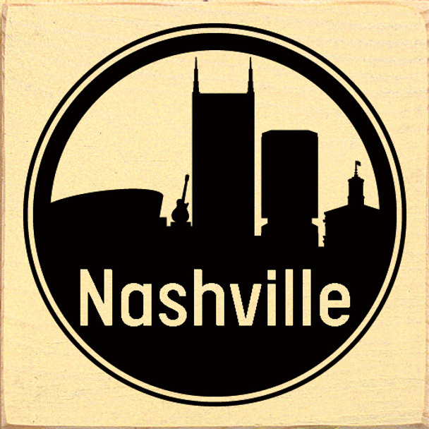 Nashville Circle Skyline |City Skyline Wood Signs | Sawdust City Wood Signs