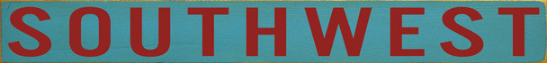 Southwest | Shown in Turquoise with Red | Wooden Lakeside Signs | Sawdust City Wood Signs