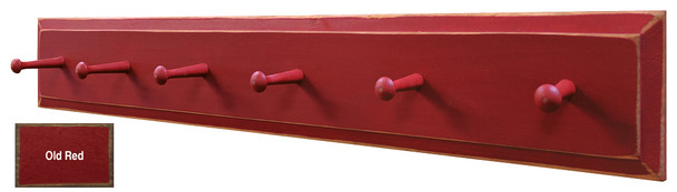 Wooden Coat Rack  - Shown in Old Red