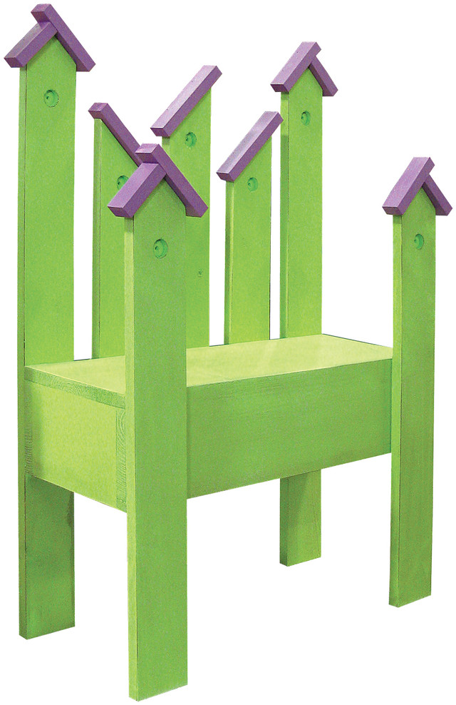 Birdhouse Planter Bench Wooden Garden Bench Sawdust City LLC