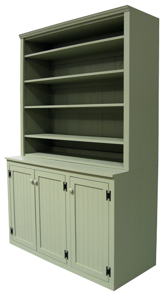 CUSTOM Display Hutch with Drawers Custom Pine Display Hutch