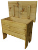 Small Indoor Storage Bench | 2' Pine Storage Bench | Storage Bench in Butternut Stain & Poly
