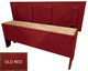 4 ft. Wood Storage Bench | Large Indoor Storage Bench | Shown in Old Red