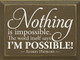 Shown in Old Brown with Cream lettering
