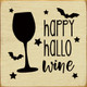 Happy Hallo Wine | Wooden Halloween Signs | Sawdust City Wood Signs