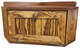 Corner Bread Box in Chestnut Stain & Poly | Solid Wood Counter Top Bread Box | Sawdust City LLC
