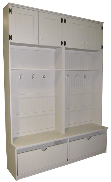 CUSTOM Mudroom Storage with Drawers Custom Pine Mudroom Furniture