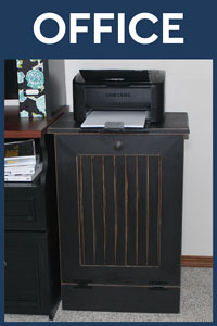 Tilt-Out Trash Bin For Office