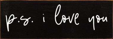Wood Sign - p.s. I love you