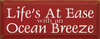 Life's At Ease With An Ocean Breeze |Ocean Wood Sign With| Sawdust City Wood Signs