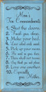 Mom's Ten Commandments: 1. Shut the doors |Mom Wood Sign| Sawdust City Wood Signs