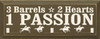 3 Barrels - 2 Hearts - 1 Passion |Equestrian Wood Sign | Sawdust City Wood Signs