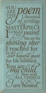 You are the poem I dreamed of writing, the masterpiece I longed to pain..|Romantic Wood Sign | Sawdust City Wood Signs