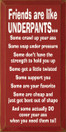 Friends Are Like Underpants: Some crawl up your ass.. |Funny Friends Wood Sign| Sawdust City Wood Signs