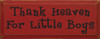 Thank Heaven For Little Boys |Thank Heaven Wood Sign| Sawdust City Wood Signs