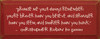 Shown in Old Red with Cream lettering