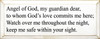 Angel Of God..  | Wood Sign With Goonight Prayer | Sawdust City Wood Signs