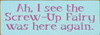 Shown in Old Baby Aqua with Plum lettering