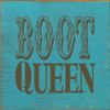 Shown in Old Turquoise with Brown lettering