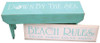 Long Simple Wood Bench | Solid Wood Simple Bench | Sawdust City Wood Bench | Shown in Old Aqua with optional lettering on the top from a 7x36 sign