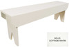 Long Simple Wood Bench | Solid Wood Simple Bench | Sawdust City Wood Bench | Shown in Solid Cottage White