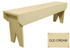 Long Simple Wood Bench | Solid Wood Simple Bench | Sawdust City Wood Bench | Shown in Old Cream