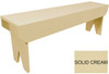 Long Simple Wood Bench | Solid Wood Simple Bench | Sawdust City Wood Bench | Shown in Solid Cream