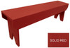 Long Simple Wood Bench | Solid Wood Simple Bench | Sawdust City Wood Bench | Shown Solid Red