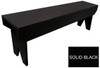 Long Simple Wood Bench | Solid Wood Simple Bench | Sawdust City Wood Bench | Shown in Solid Black