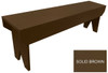Long Simple Wood Bench | Solid Wood Simple Bench | Sawdust City Wood Bench | Shown in Solid Brown
